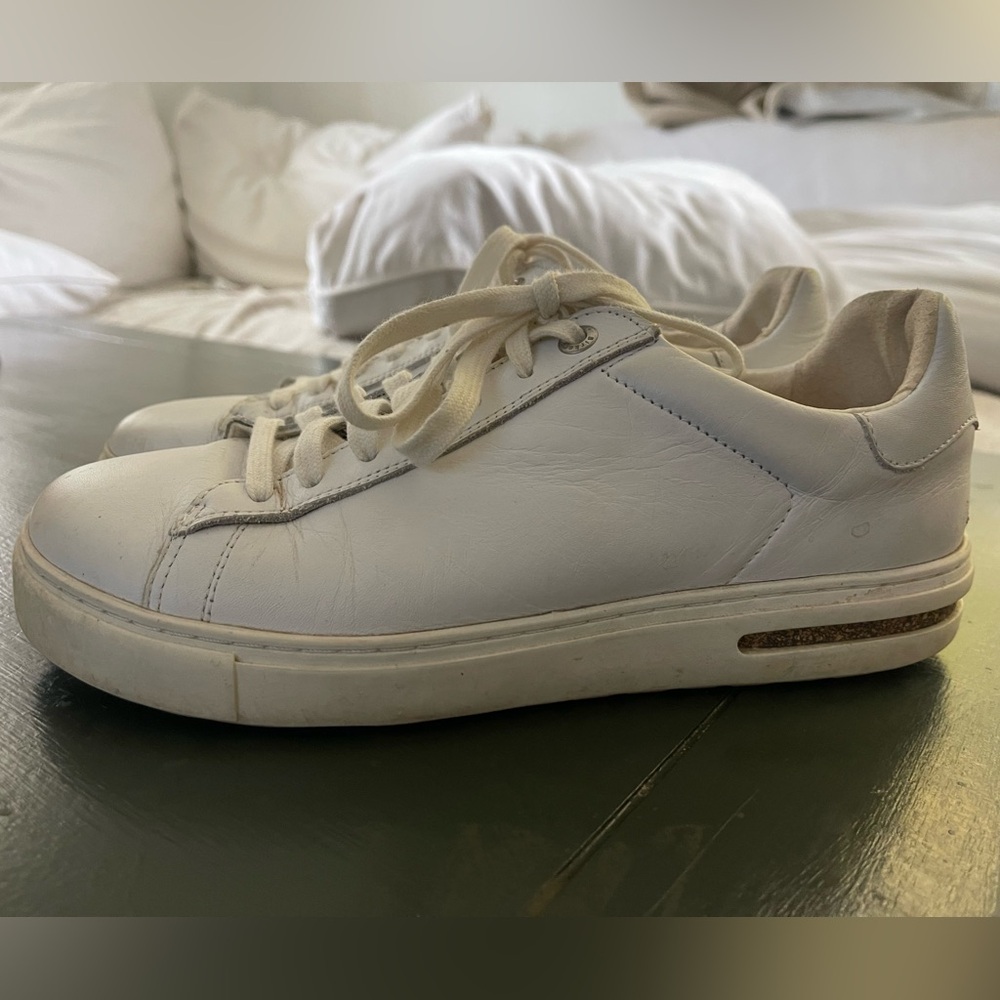 Birkenstock White Leather Shoes